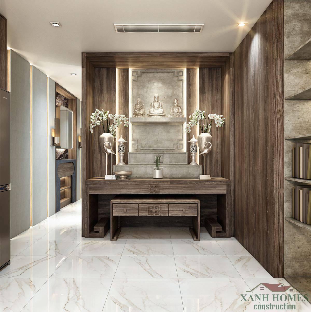 Màu sắc và trang trí phòng thờ: tinh tế, trang nhã, bền cảm xúc