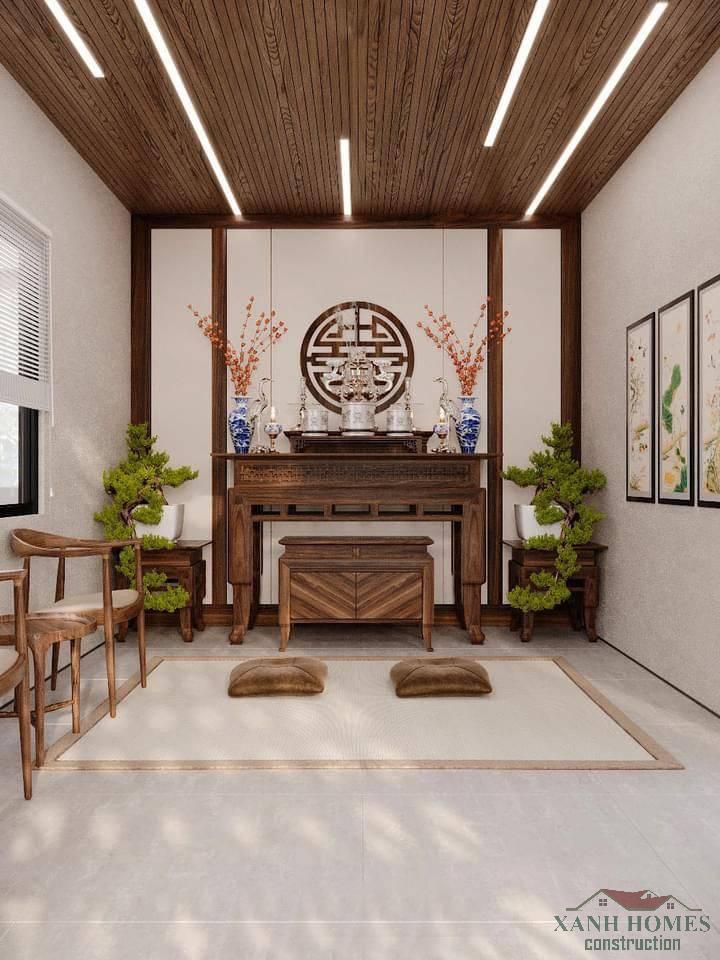 Thiết kế phòng thờ hiện đại cho nhà phố: tinh gọn và trang nghiêm