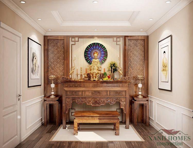 Thiết kế phòng thờ hiện đại cho nhà phố: tinh gọn và trang nghiêm