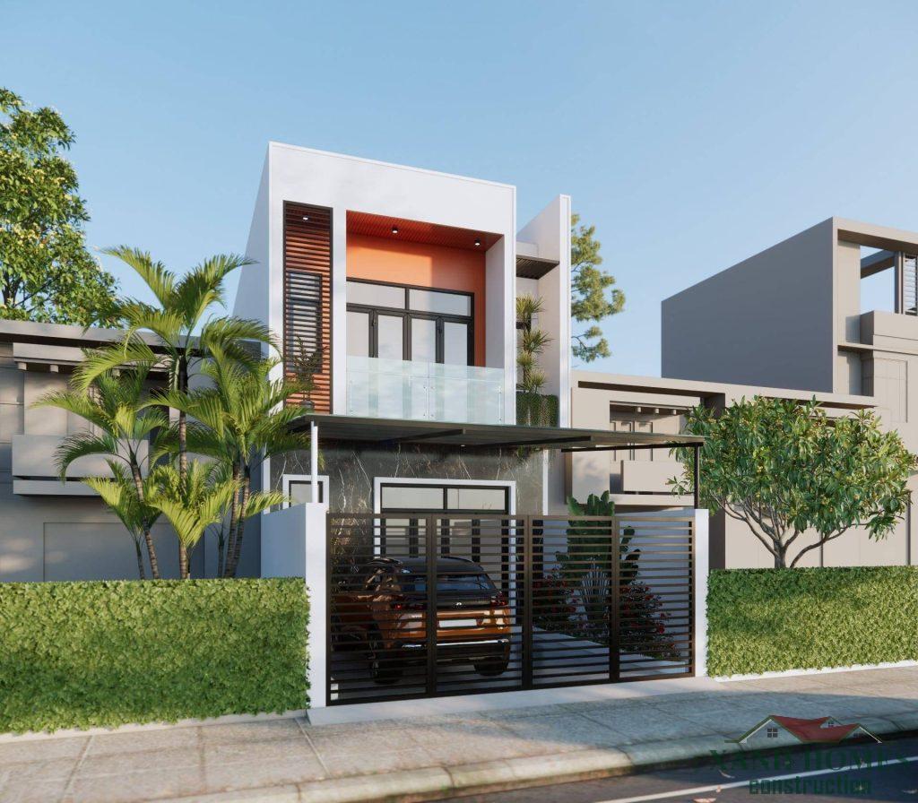 Mẫu Biệt Thự Mini 2 Tầng Có Gara Sân Vườn Đẹp