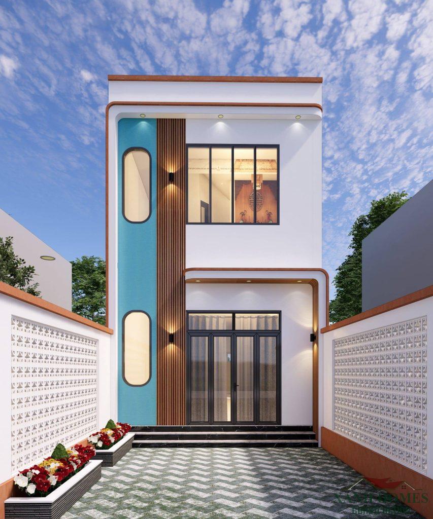 Mẫu Biệt Thự Mini 2 Tầng Có Gara Sân Vườn Đẹp