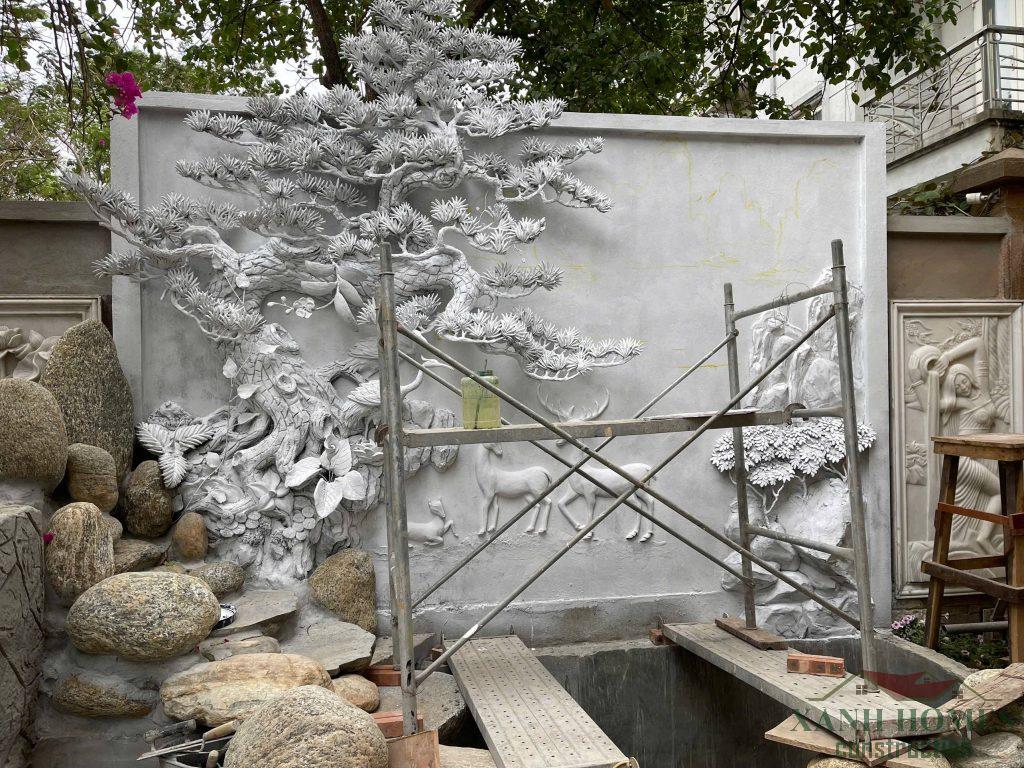 Quá trình xây dựng nội thất phòng thờ tâm linh của Sư Thầy ở Phú Xuyên