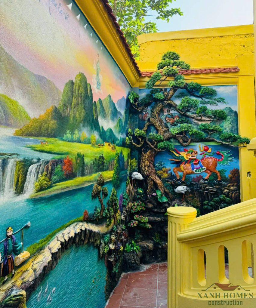 Quá trình xây dựng nội thất phòng thờ tâm linh của Sư Thầy ở Phú Xuyên