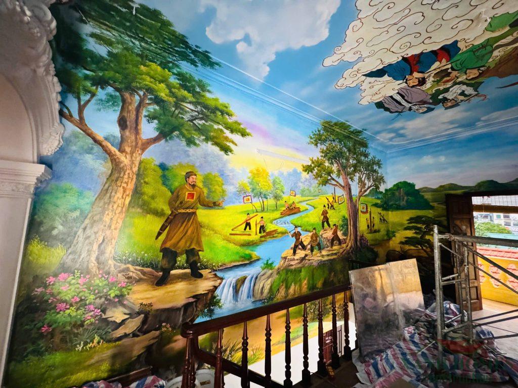 Quá trình xây dựng nội thất phòng thờ tâm linh của Sư Thầy ở Phú Xuyên