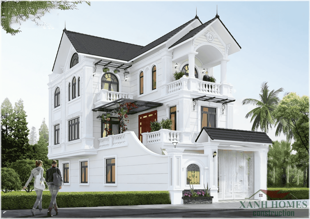 Biệt thự mái thái 2-3 tầng hiện đại – XanhHomes thiết kế tiện nghi, không gian sống lý tưởng