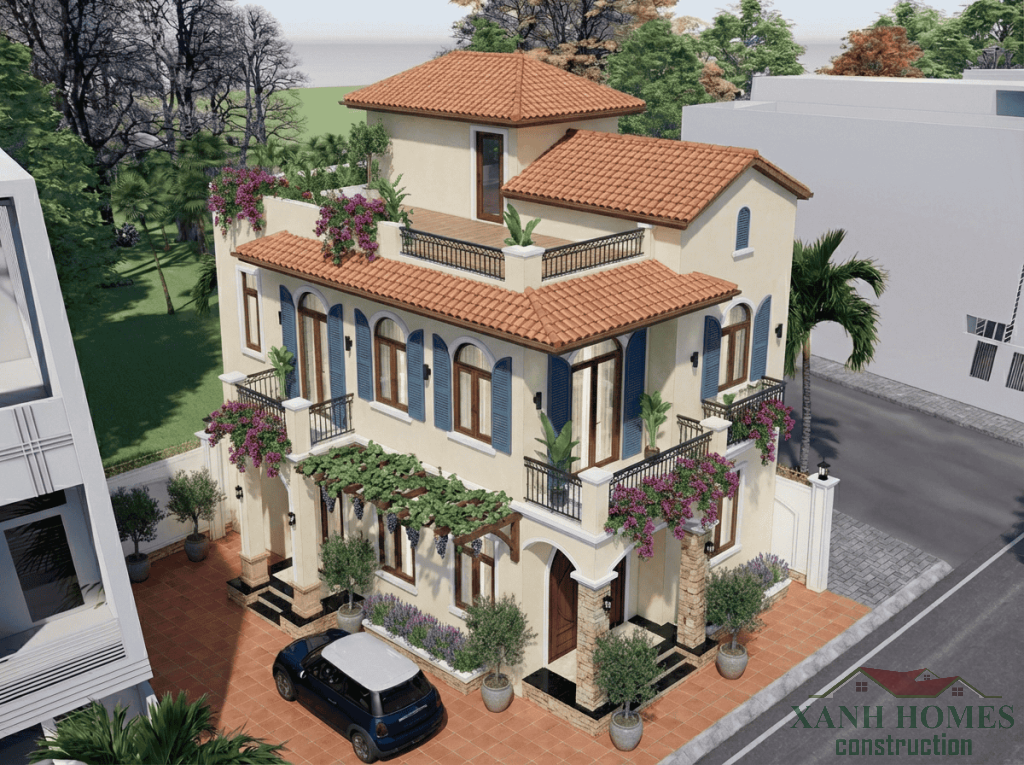 Biệt thự mái thái 2-3 tầng XanhHomes thiết kế hiện đại, tiện nghi tối ưu cho gia đình Việt