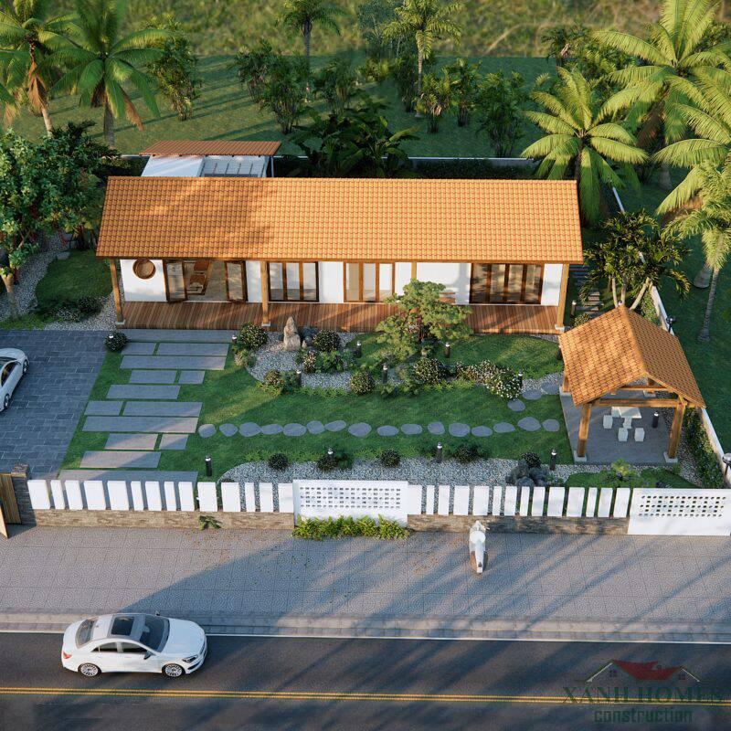 Biệt thự vườn 1 tầng XanhHomes – kiến trúc thân thiện môi trường, tận dụng ánh sáng, sân vườn kết nối dân cư, vật liệu xanh, thiết kế linh hoạt