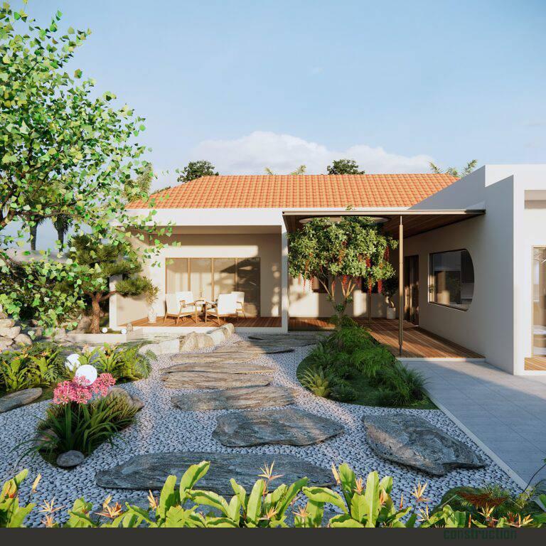 Biệt thự 1 tầng đẹp XanhHomes: Thiết kế sang trọng, tiết kiệm chi phí