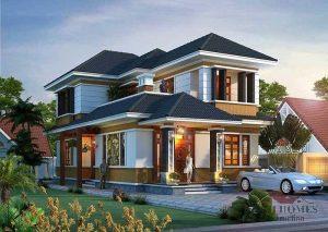 Nhà mái nhật 2 tầng đẹp XanhHomes: mẫu nhà hài hòa ánh sáng, bố cục tinh gọn, mặt tiền cuốn hút, tối ưu công năng, chi phí hợp lý, bền vững theo năm tháng