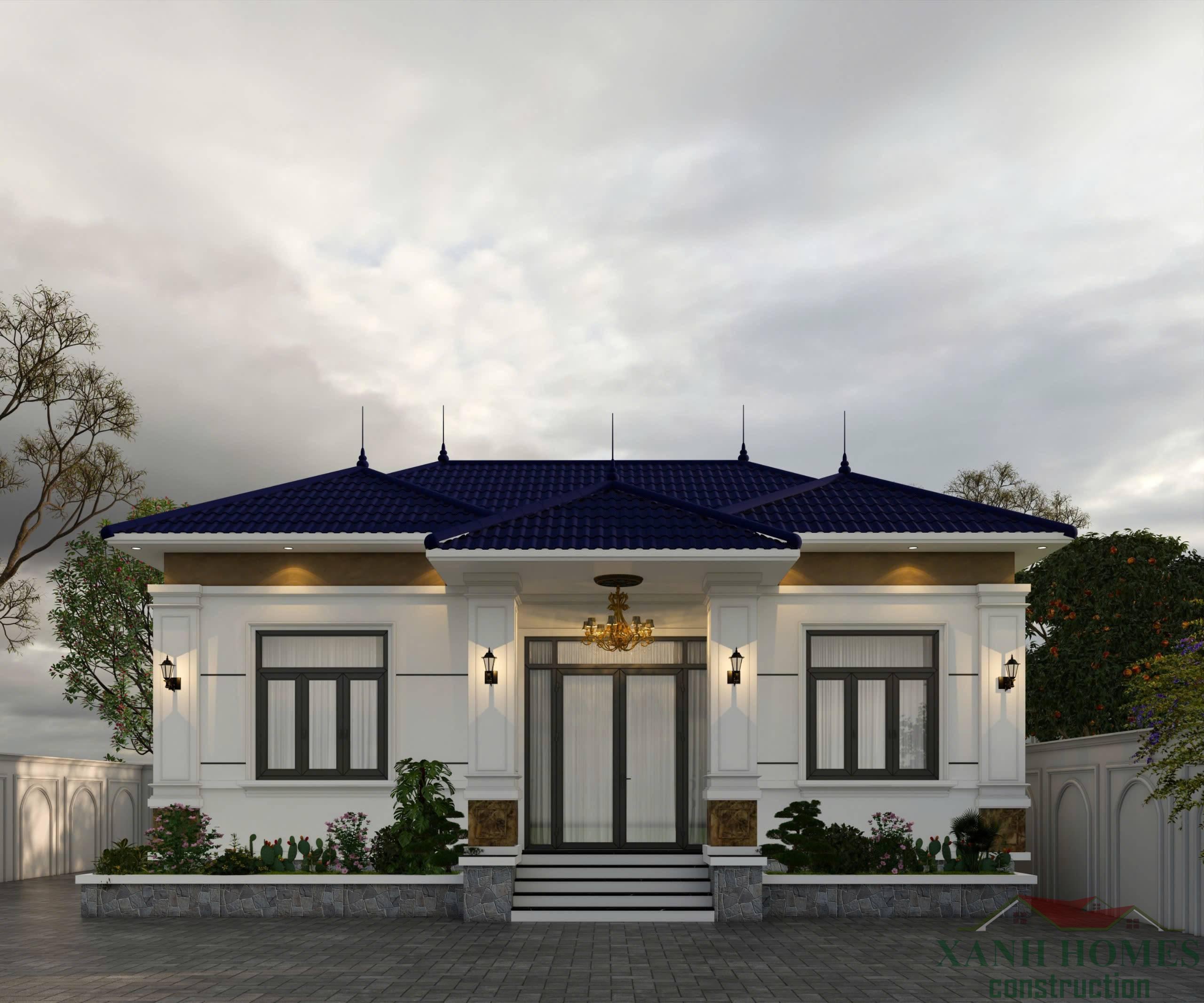 Biệt thự vườn 1 tầng XanhHomes: mẫu nhà hòa quyện thiên nhiên, sân vườn sinh thái, bếp ngoài trời, thư phòng sáng, tiết kiệm năng lượng, thiết kế linh hoạt cho gia đình