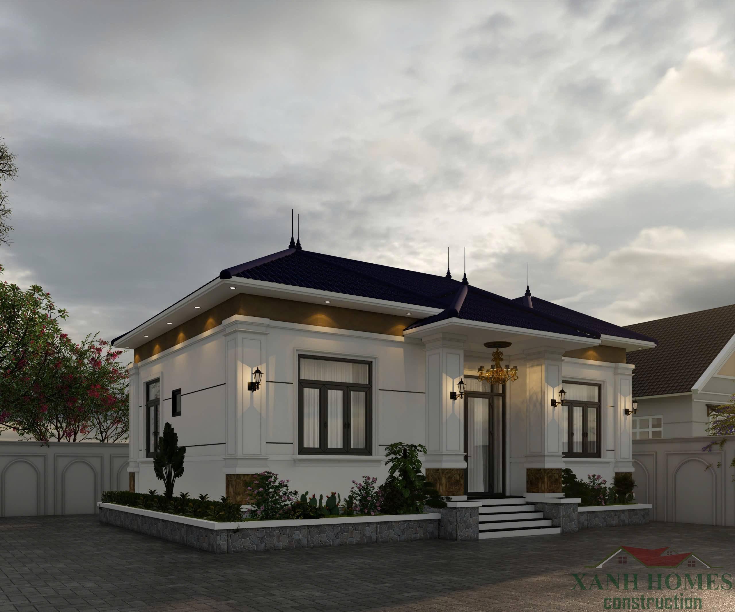 Biệt thự vườn 1 tầng XanhHomes: mẫu nhà hòa quyện thiên nhiên, sân vườn sinh thái, bếp ngoài trời, thư phòng sáng, tiết kiệm năng lượng, thiết kế linh hoạt cho gia đình