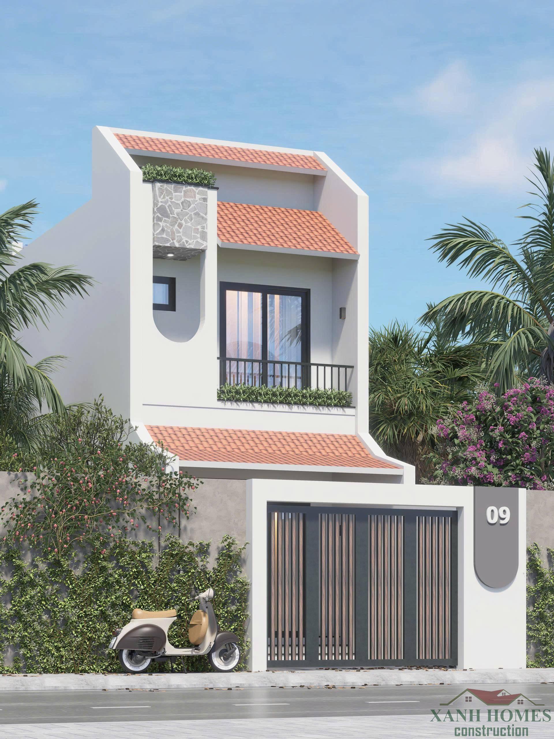 Thiết kế nhà phố 2 tầng hiện đại tại Xanhhomes