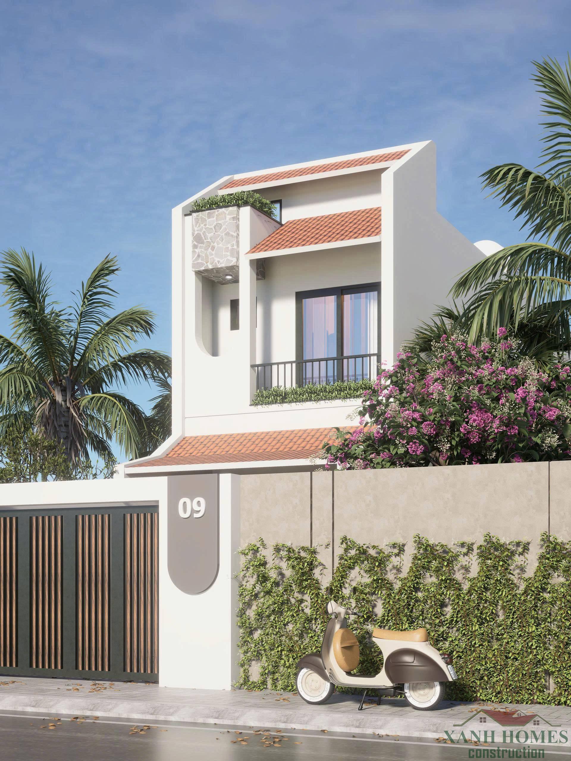 Thiết kế nhà phố 2 tầng hiện đại tại Xanhhomes