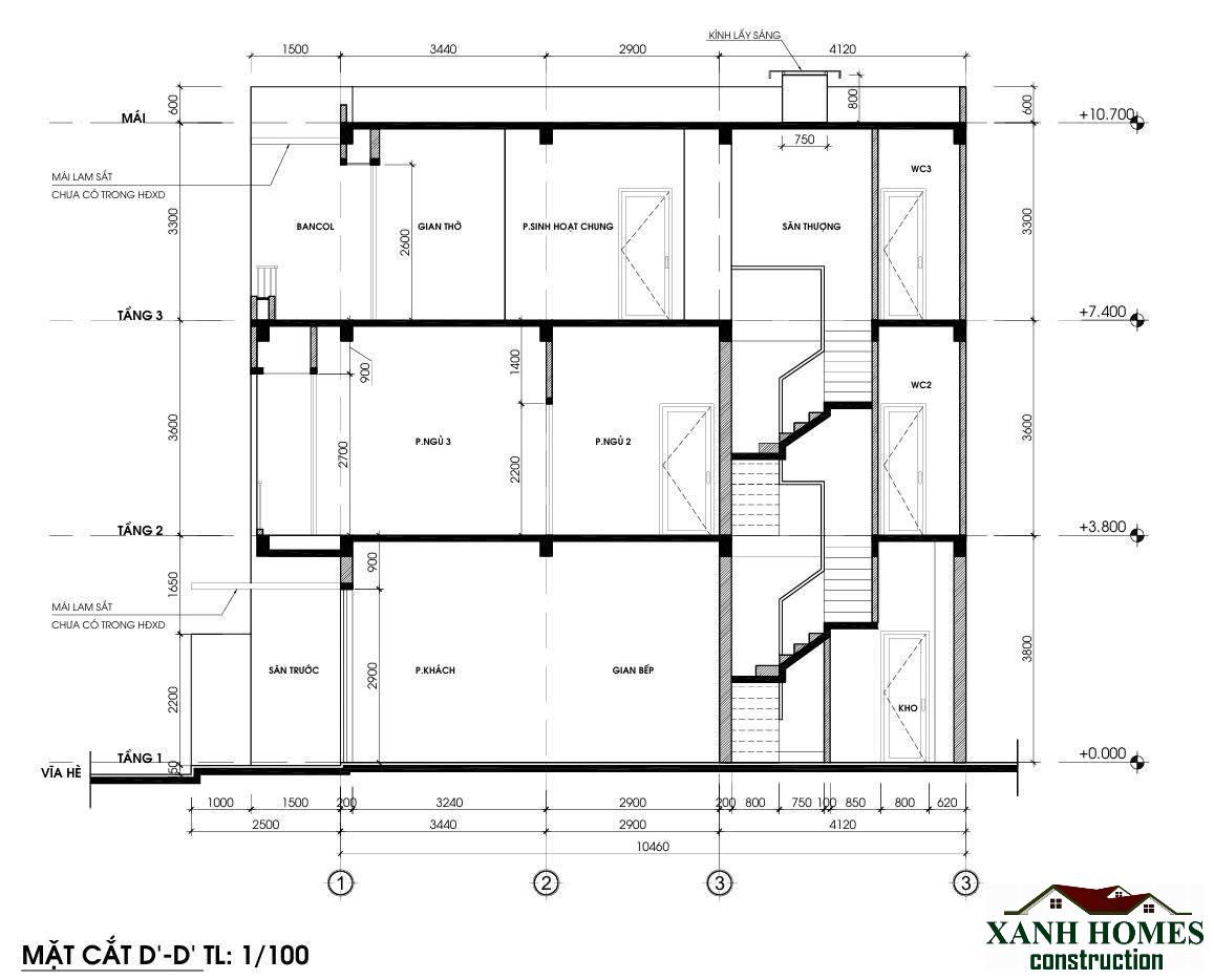Đột Phá Không Gian Với Mẫu Nhà Ống 3 Tầng Nở Hậu Hiện Đại 6.2m Tối Ưu 3 Phòng Ngủ