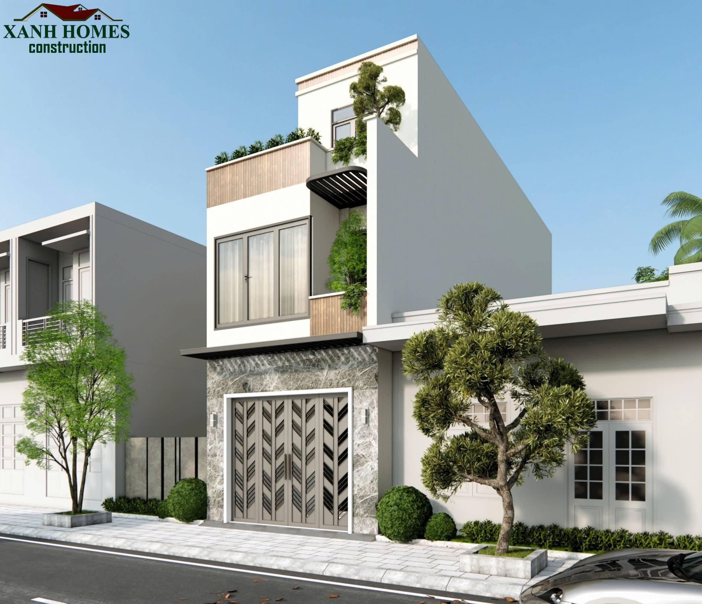Xu Hướng Thiết Kế Nhà Phố 3 Tầng Hiện Đại 4.5×17.6m Tối Ưu Không Gian Xanh