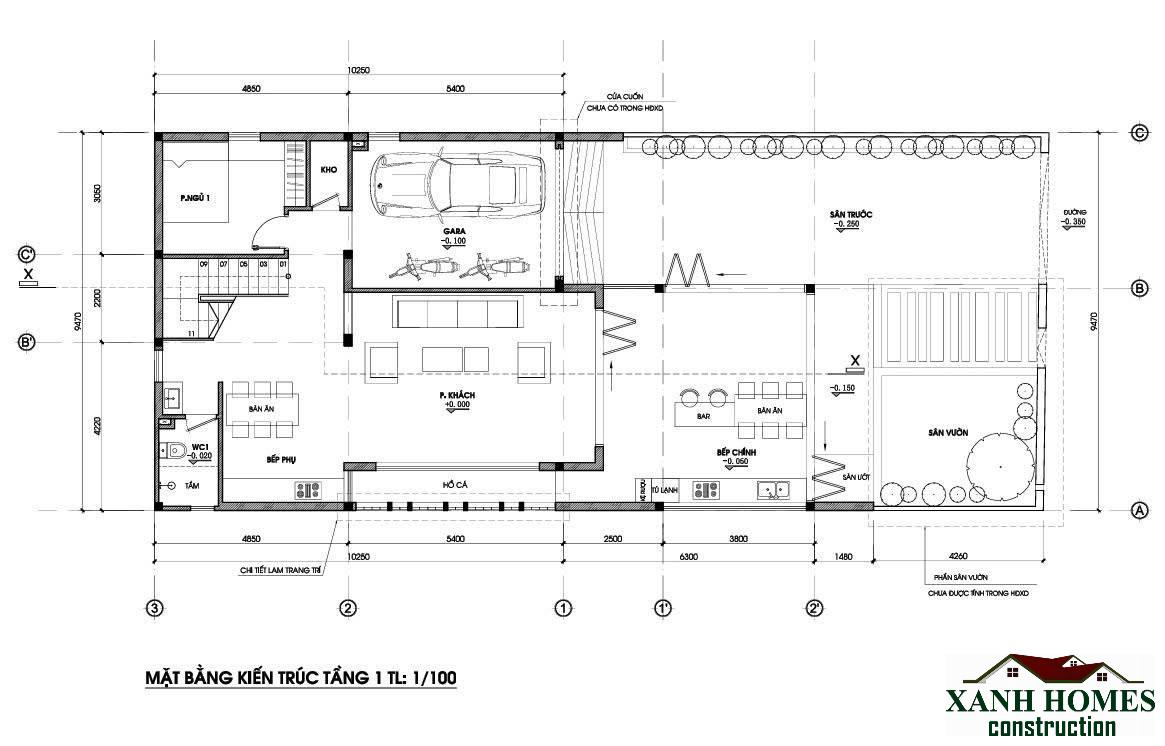 Xu Hướng Thiết Kế Biệt Thự Phố Hiện Đại Mặt Tiền Rộng 9.5m Có Hồ Cá Và Sân Vườn Đẳng Cấp
