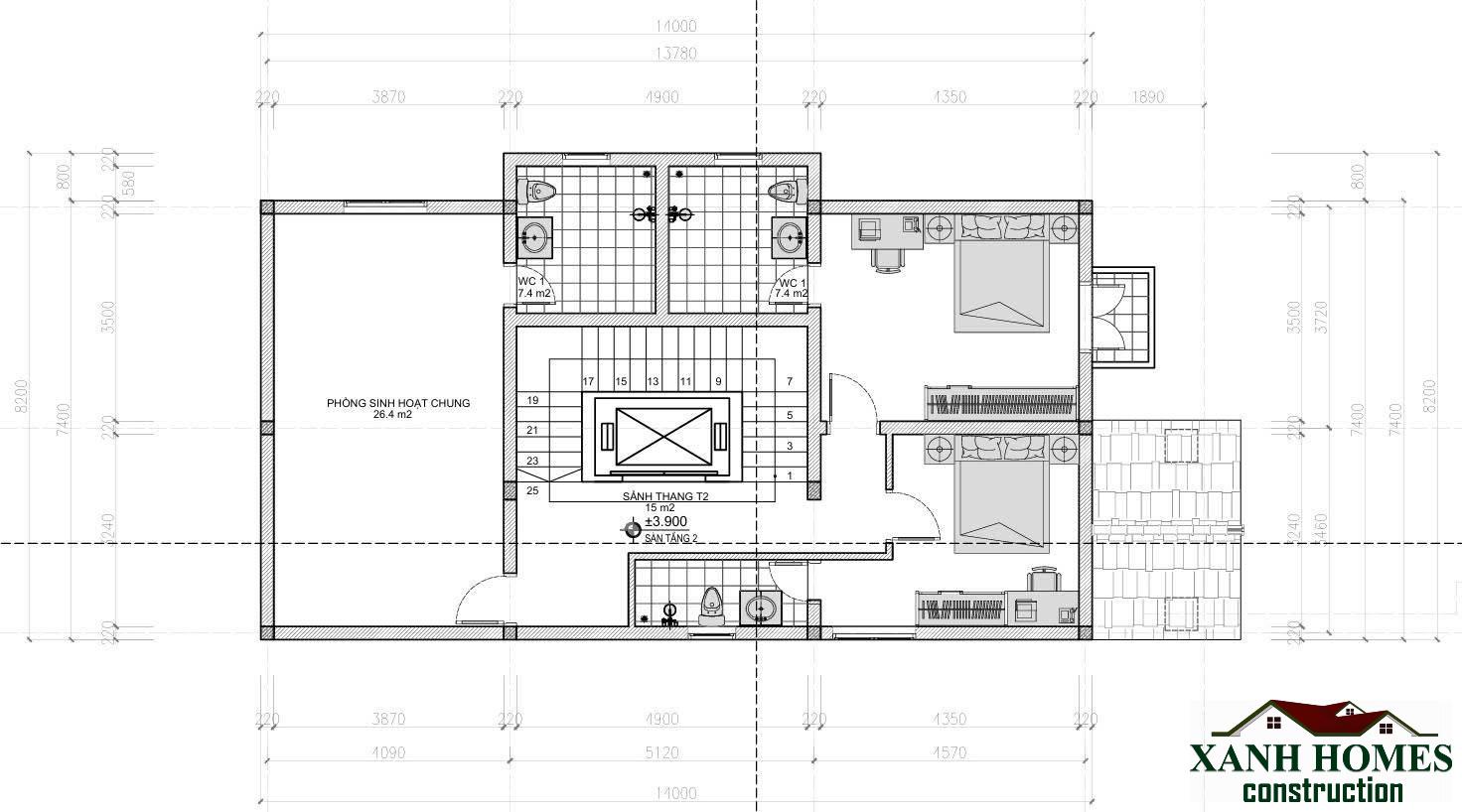 Mẫu Biệt Thự Phố Tân Cổ Điển 3 Tầng 8.2x14m Đẳng Cấp Thượng Lưu