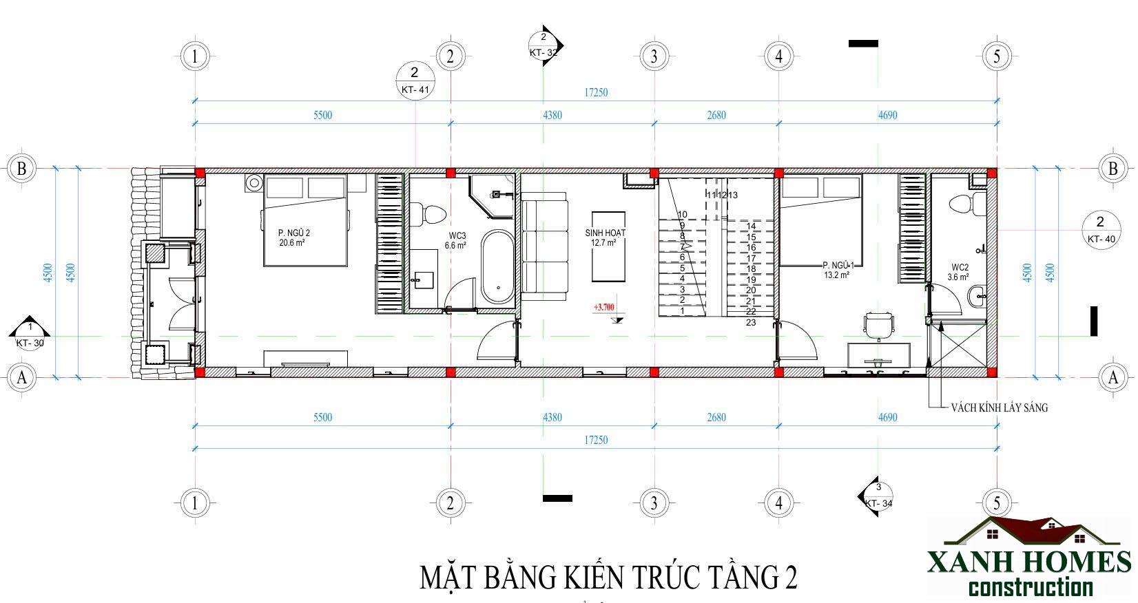 Mẫu Thiết Kế Nhà Ống Tân Cổ Điển 3 Tầng 4.5×17.25m Có Gara Ô Tô Tiện Nghi