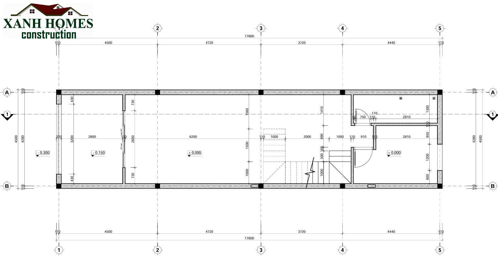 Xu Hướng Thiết Kế Nhà Phố 3 Tầng Hiện Đại 4.5×17.6m Tối Ưu Không Gian Xanh